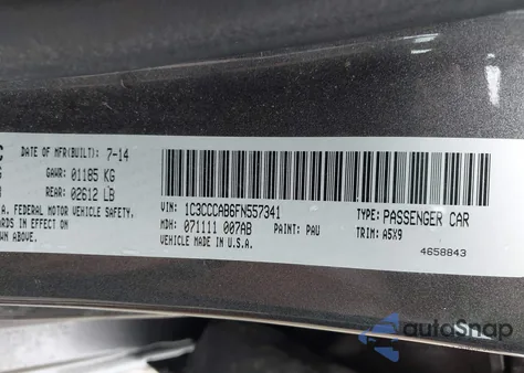 2015 Chrysler 200 Limited from USA, damaged, VIN 1C3CCCAB6FN557341